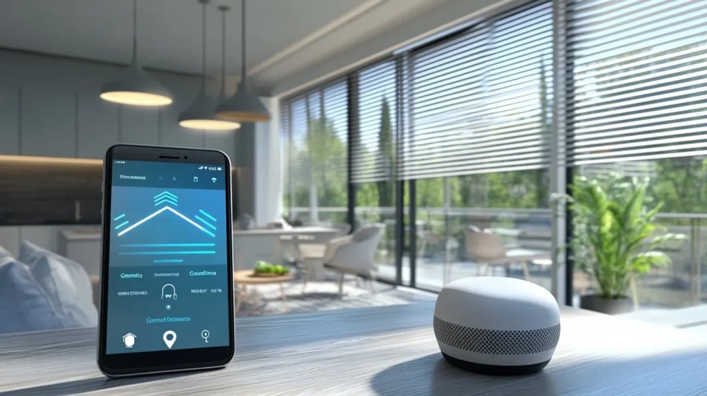 Smart home security sensors on windows and doors with real-time intrusion alerts on a mobile app in 2025
